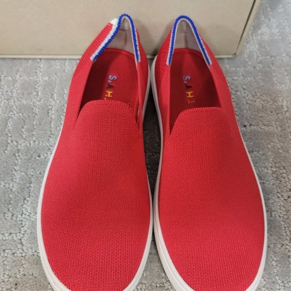 Rothy's The Kids Sneaker Red Lollipop Slip On Shoes Big Kids Size 3, 4 - Picture 6 of 11